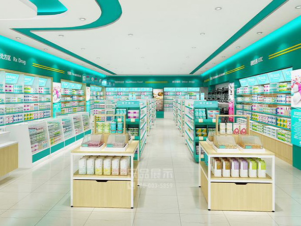 2022年药店货架的款式有哪些(药店货架陈列图片大全)