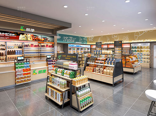 加油站便利店货架