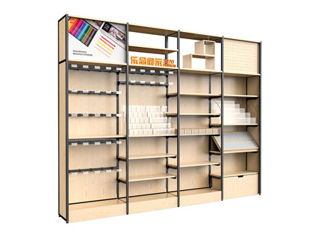 文具店单面靠墙货架